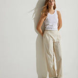 Pantalones Yerse Jena Punto Natural - ECRU
