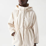 Parka Salsa Corta con Capucha - ECRU