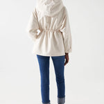 Parka Salsa Corta con Capucha - ECRU