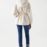 Parka Salsa Corta con Capucha - ECRU