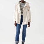 Parka Salsa Corta con Capucha - ECRU