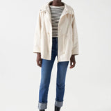 Parka Salsa Corta con Capucha - ECRU