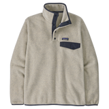 Forro polar PATAGONIA Lightweight Synchilla Snap-T Oatmeal Heather / New Navy — vista principal sin fondo