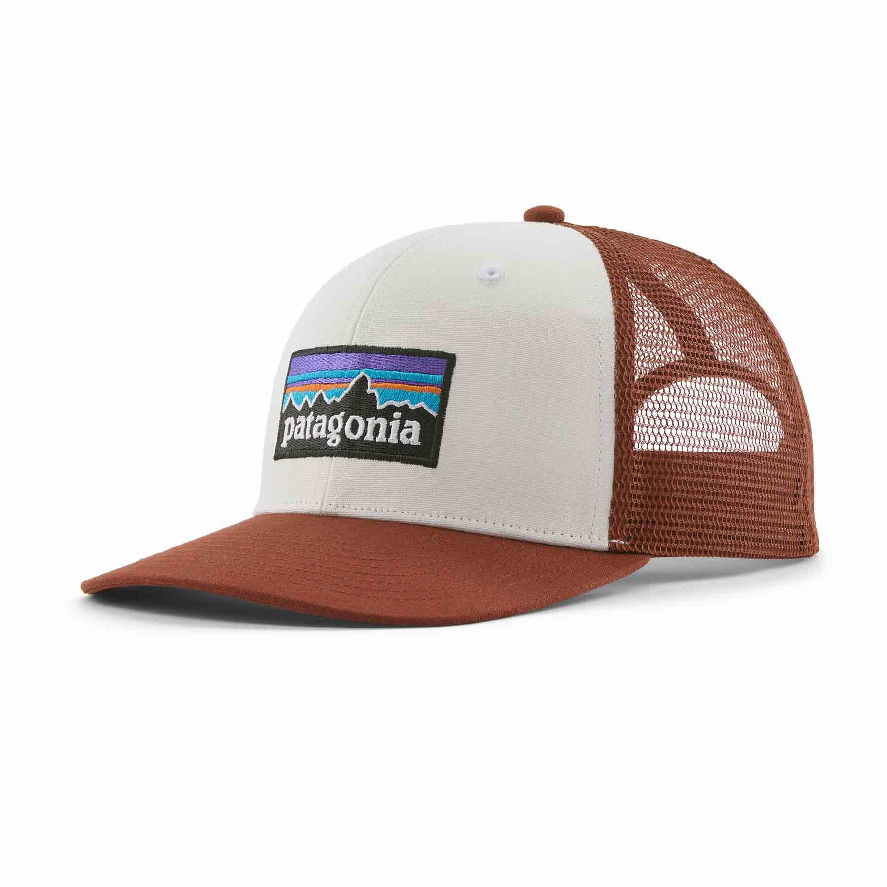 Gorra Patagonia P-6 Logo Trucker White Rusty Red – fotografía de producto