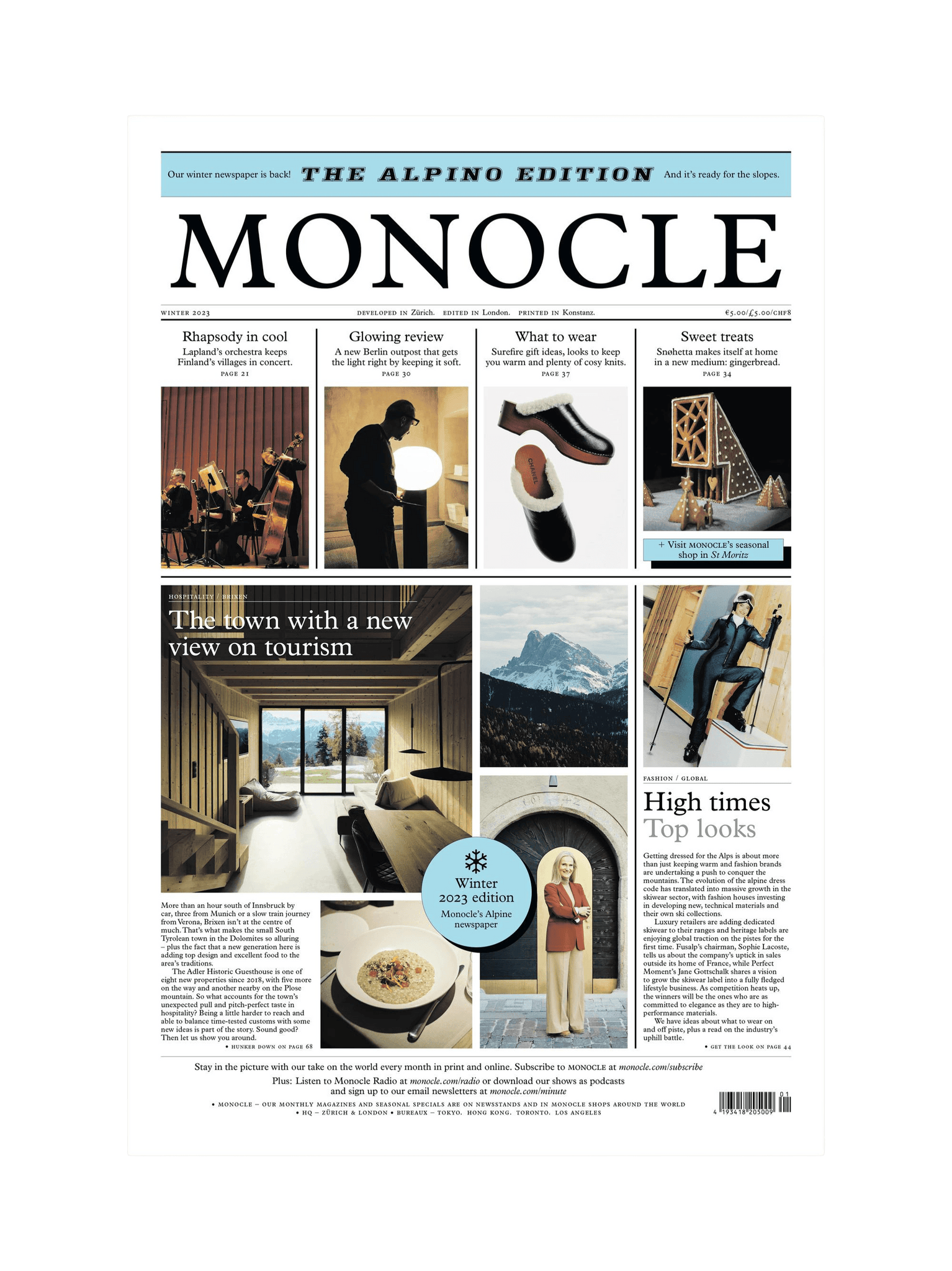Periódico Monocle The Alpino Edition 2023 - ECRU