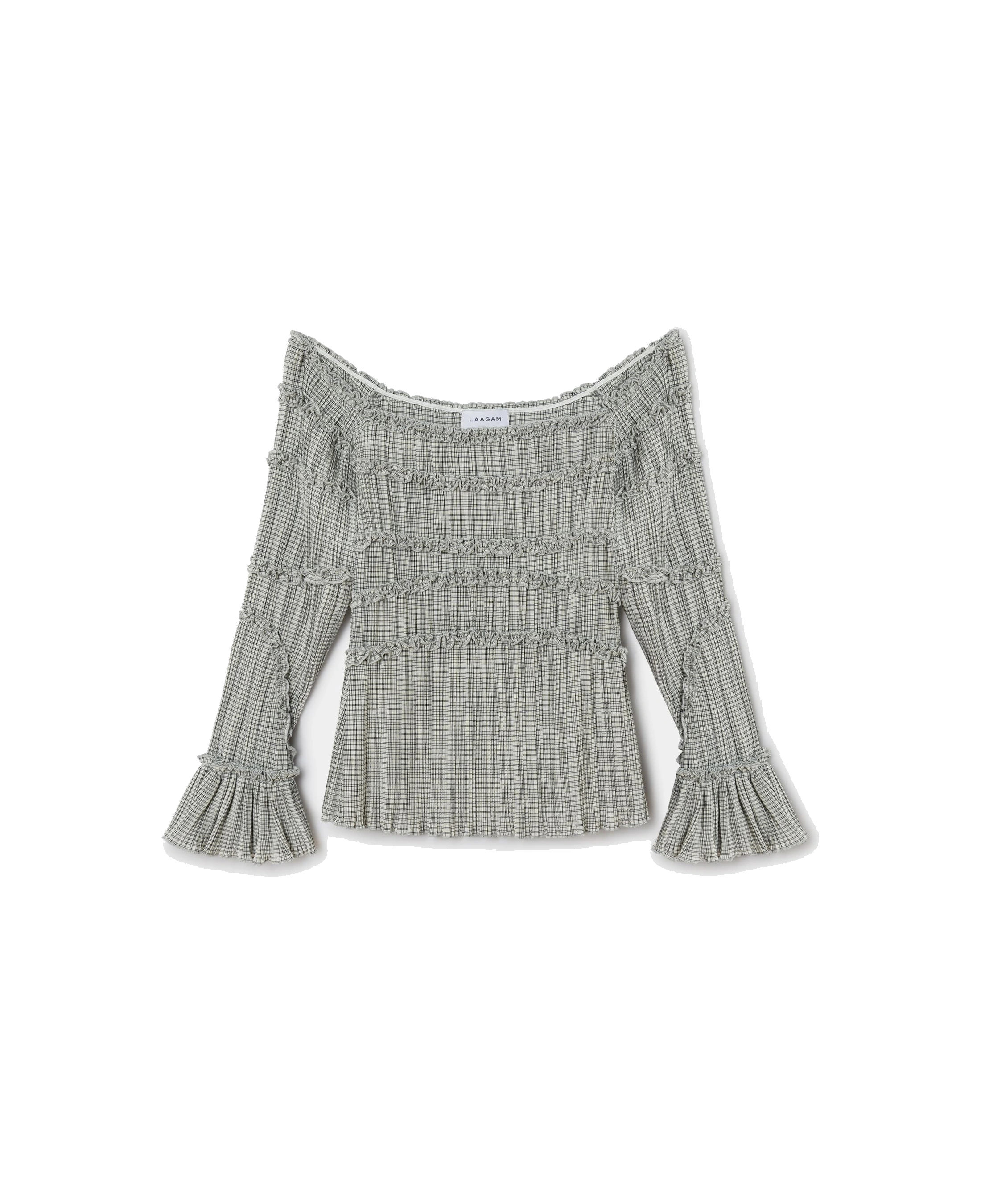 Blusa LAAGAM Petra Squared Textured · fotografía oficial de la prenda