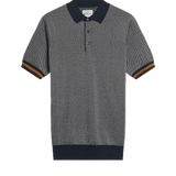 Polo Ben Sherman de Punto Texturizado Dark Navy - ECRU