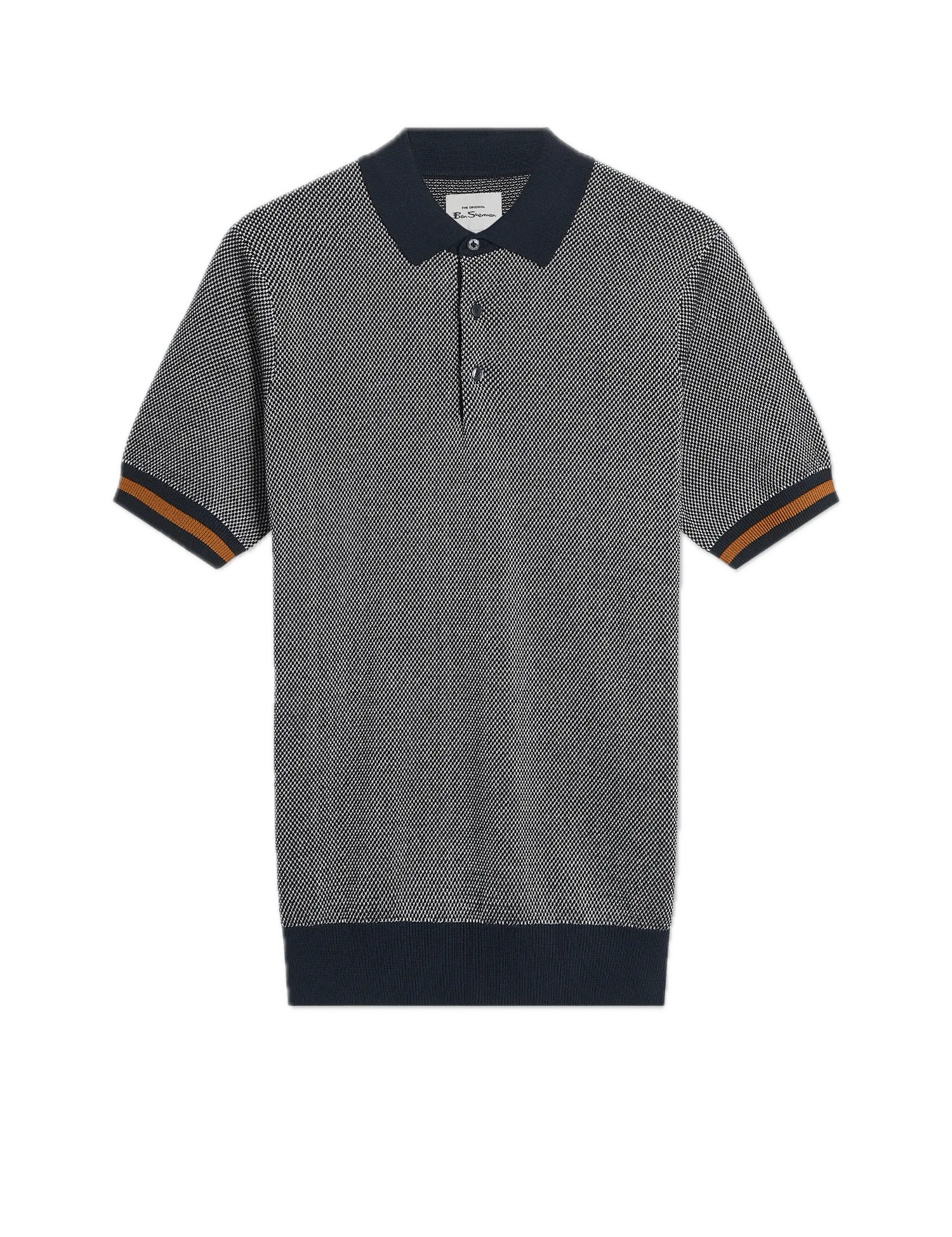 Polo Ben Sherman de Punto Texturizado Dark Navy - ECRU