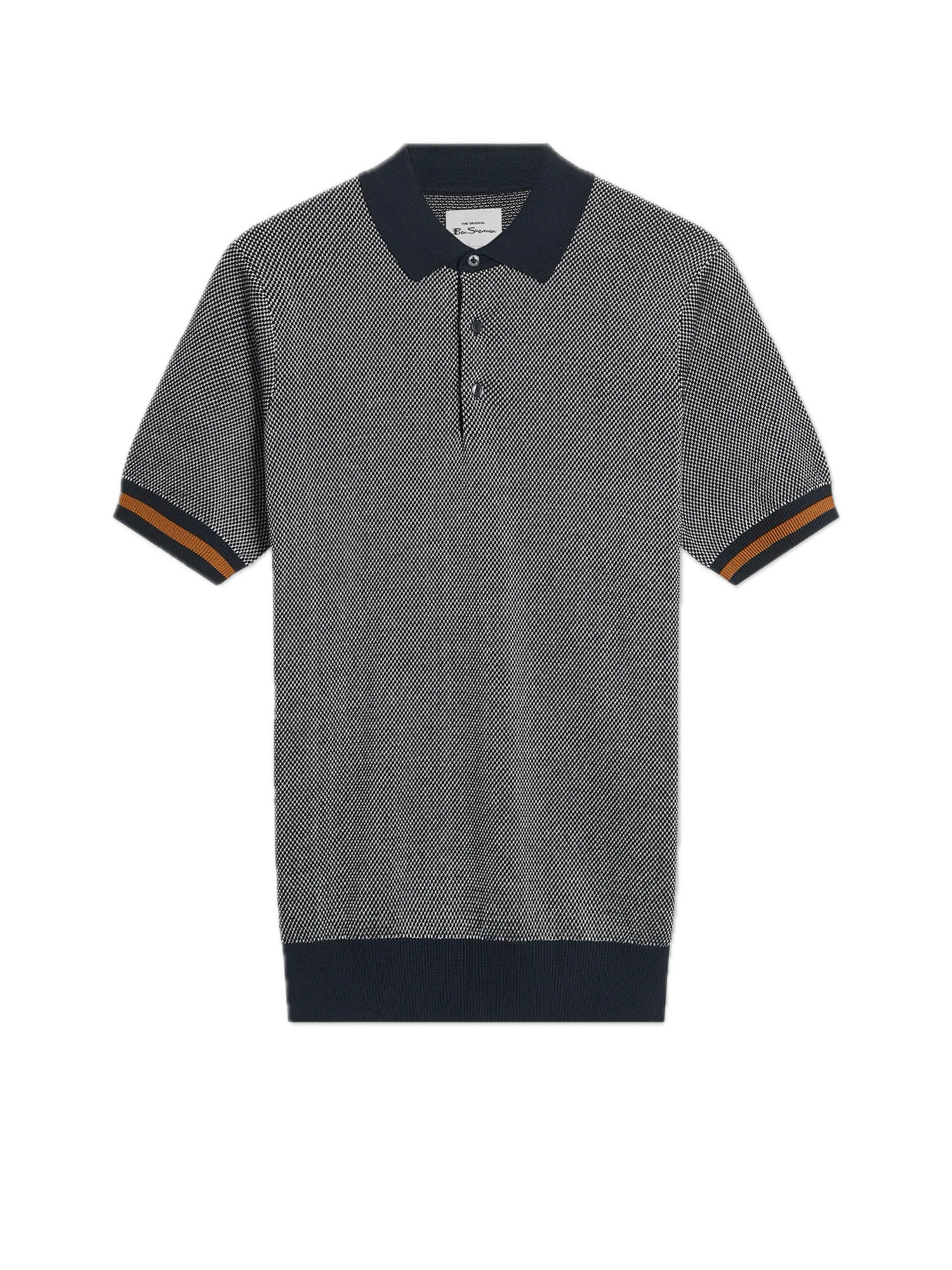 Polo Ben Sherman de Punto Texturizado Dark Navy - ECRU