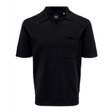 Polo de Punto Only & Sons Ace Slub Dark Navy - ECRU