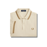 Polo Fred Perry M3600 Avena Caramelo Oscuro - ECRU