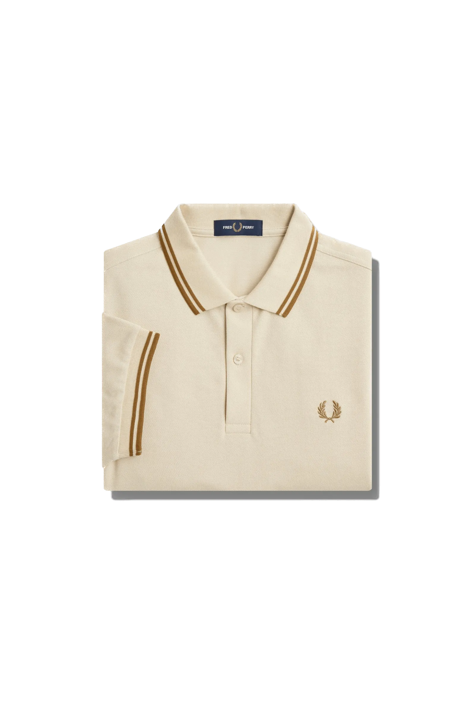 Polo Fred Perry M3600 Avena Caramelo Oscuro - ECRU