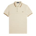 Polo Fred Perry M3600 Avena Caramelo Oscuro - ECRU