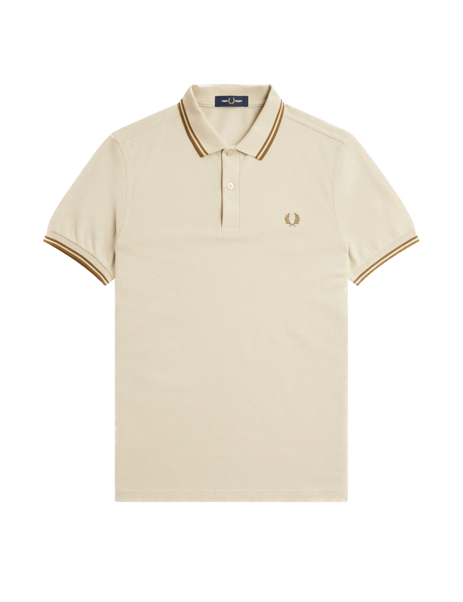 Polo Fred Perry M3600 Avena Caramelo Oscuro - ECRU