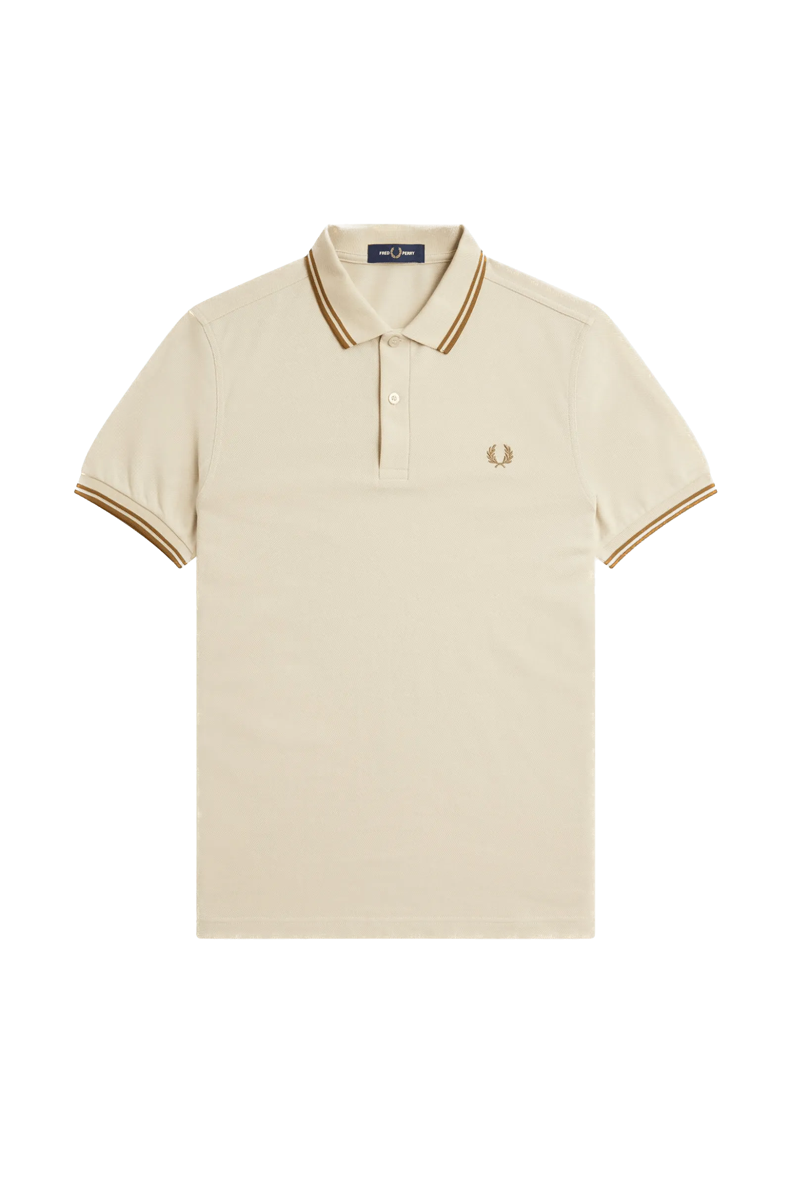 Polo Fred Perry M3600 Avena Caramelo Oscuro - ECRU