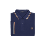 Polo Fred Perry M3600 Azul marino francés Alga marina Óxido claro - ECRU