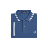 Polo Fred Perry M3600 Azul Medianoche Crudo Hielo Claro - ECRU