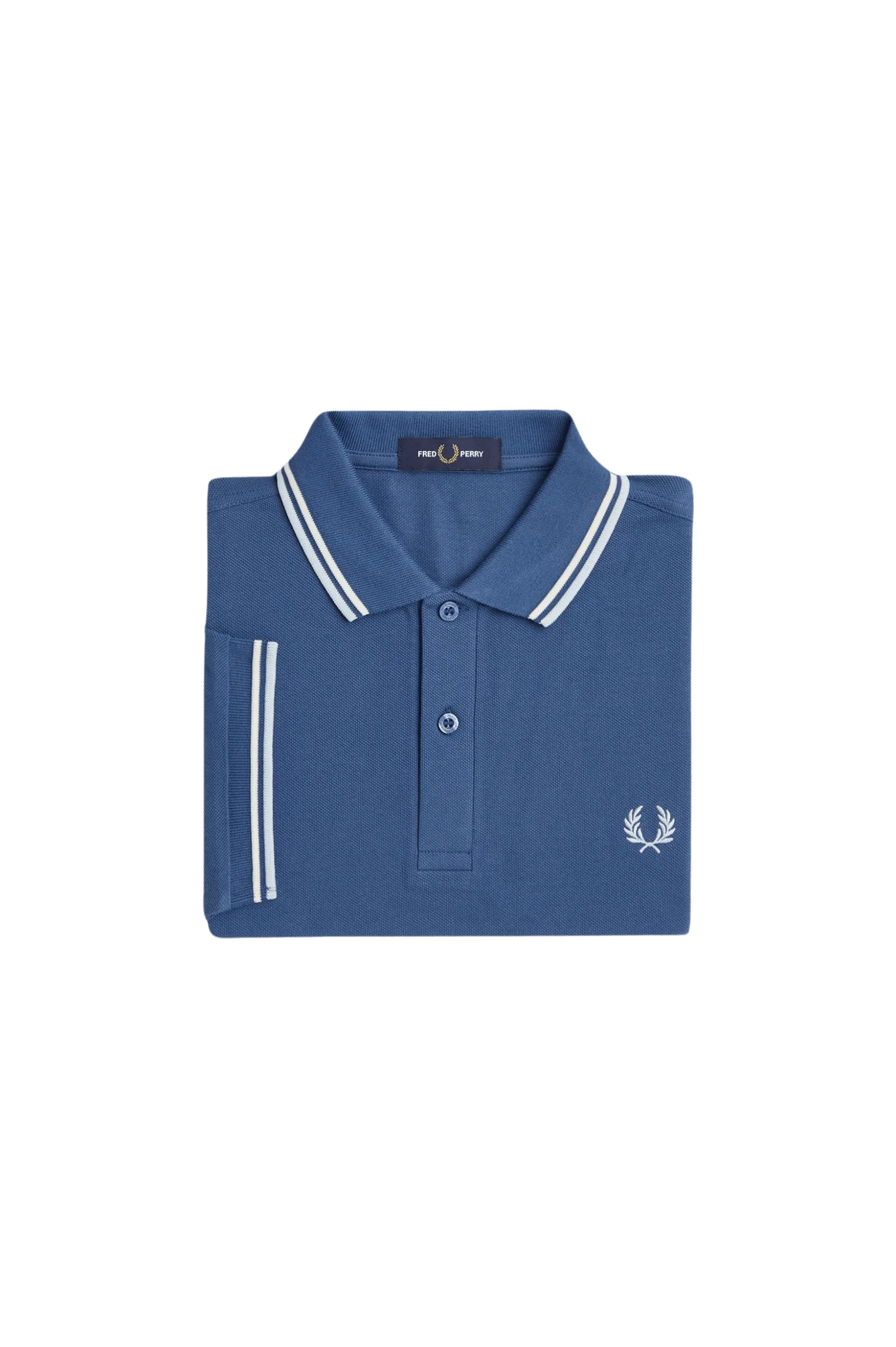 Polo Fred Perry M3600 Azul Medianoche Crudo Hielo Claro - ECRU