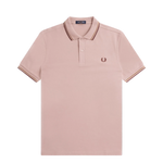 Polo Fred Perry M3600 Rosa empolvado Piedra sombreado Rojo oscuro - ECRU
