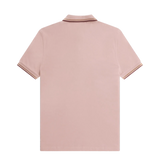Polo Fred Perry M3600 Rosa empolvado Piedra sombreado Rojo oscuro - ECRU