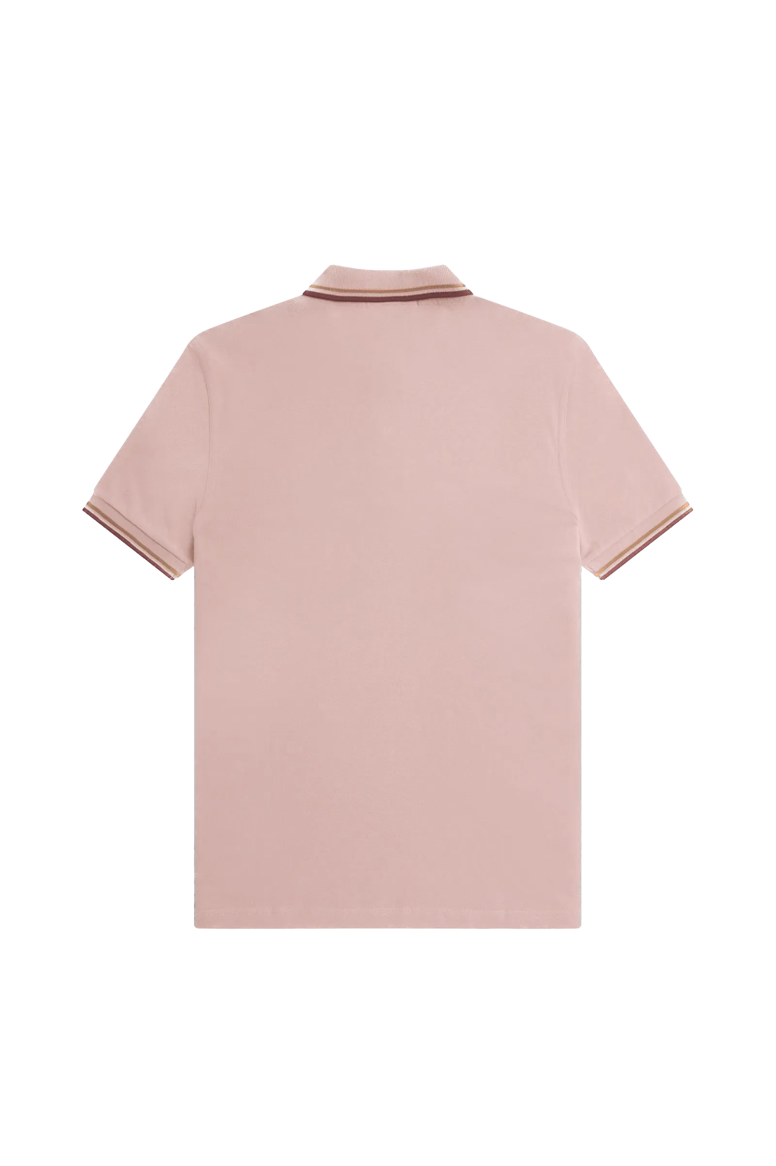 Polo Fred Perry M3600 Rosa empolvado Piedra sombreado Rojo oscuro - ECRU