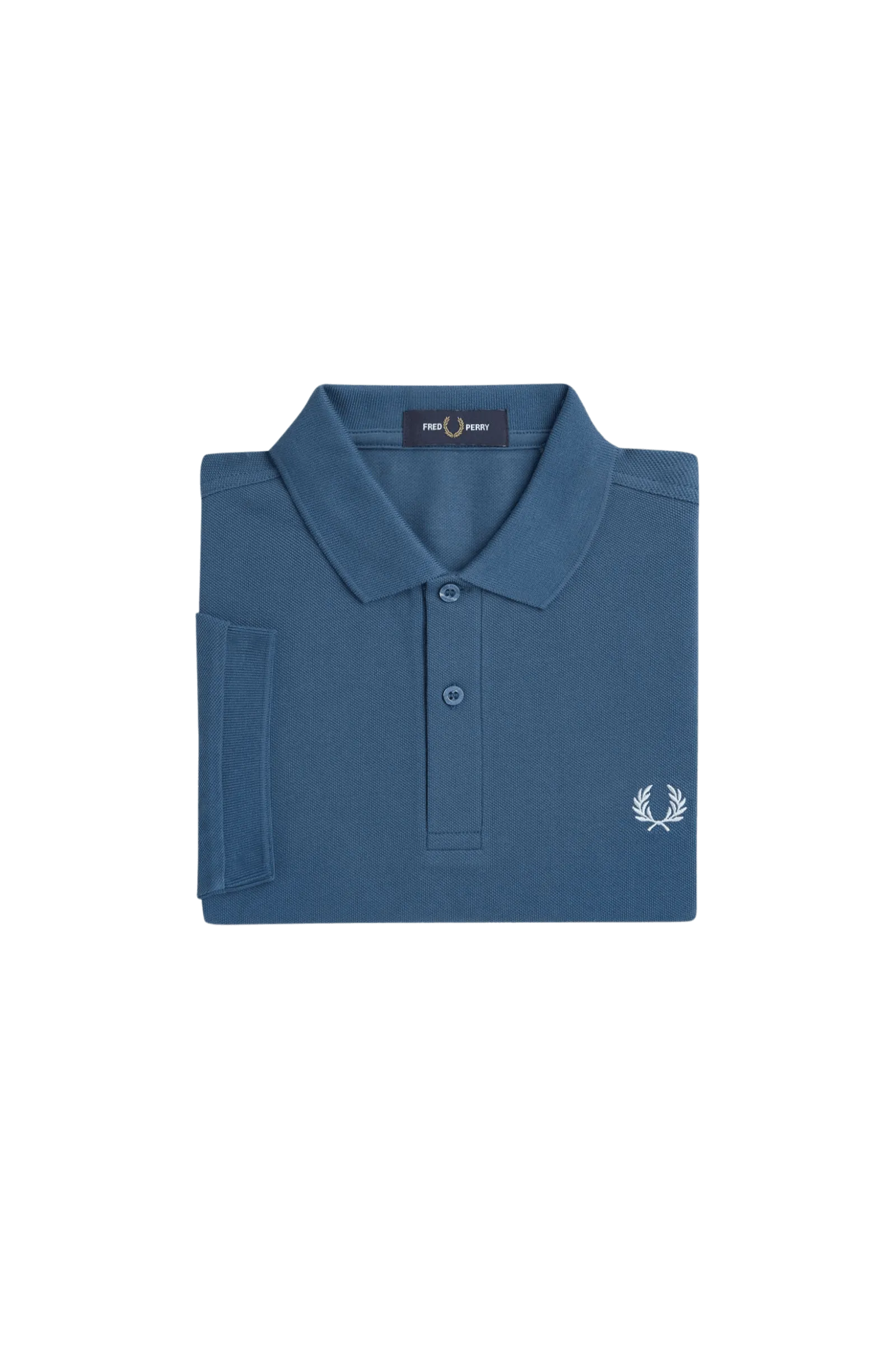 Polo Fred Perry M6000 Azul Medianoche Hielo Claro - ECRU