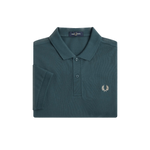 Polo Fred Perry M6000 Azul Petróleo Ostra Claro - ECRU