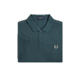 Polo Fred Perry M6000 Azul Petróleo Ostra Claro - ECRU