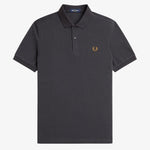 Polo Fred Perry M6000 Gris Ancla Caramelo Oscuro - ECRU