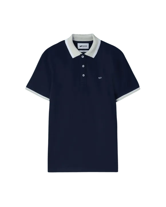 Polo GAS Ralph Slim Fit Azul - ECRU