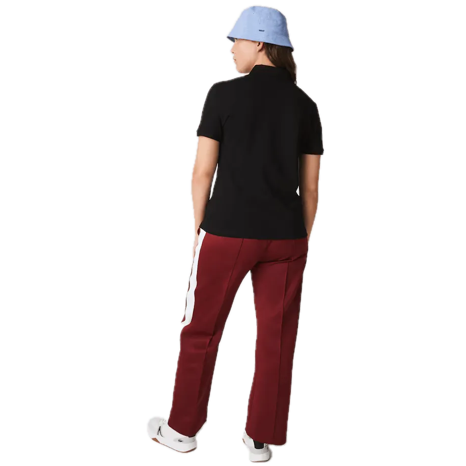 Polo Lacoste de Mujer en Piqué de Algodón Stretch Negro - ECRU