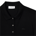 Polo Lacoste de Mujer en Piqué de Algodón Stretch Negro - ECRU