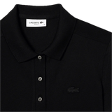 Polo Lacoste de Mujer en Piqué de Algodón Stretch Negro - ECRU