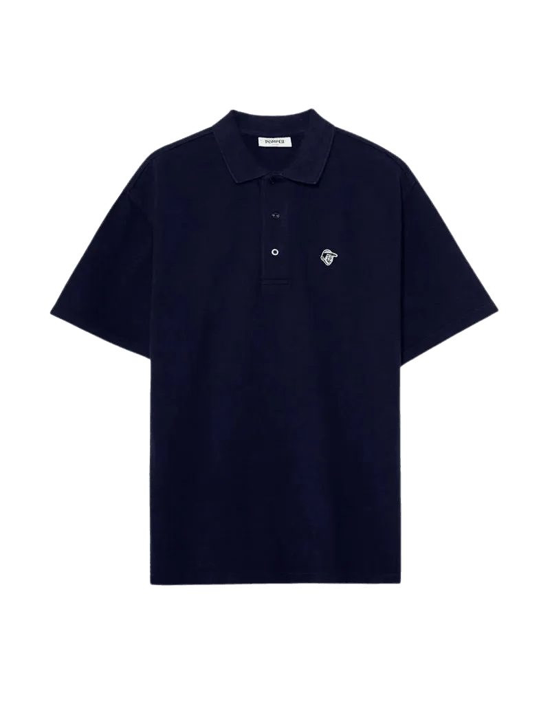 Polo Pompeii Navy Emilio - ECRU
