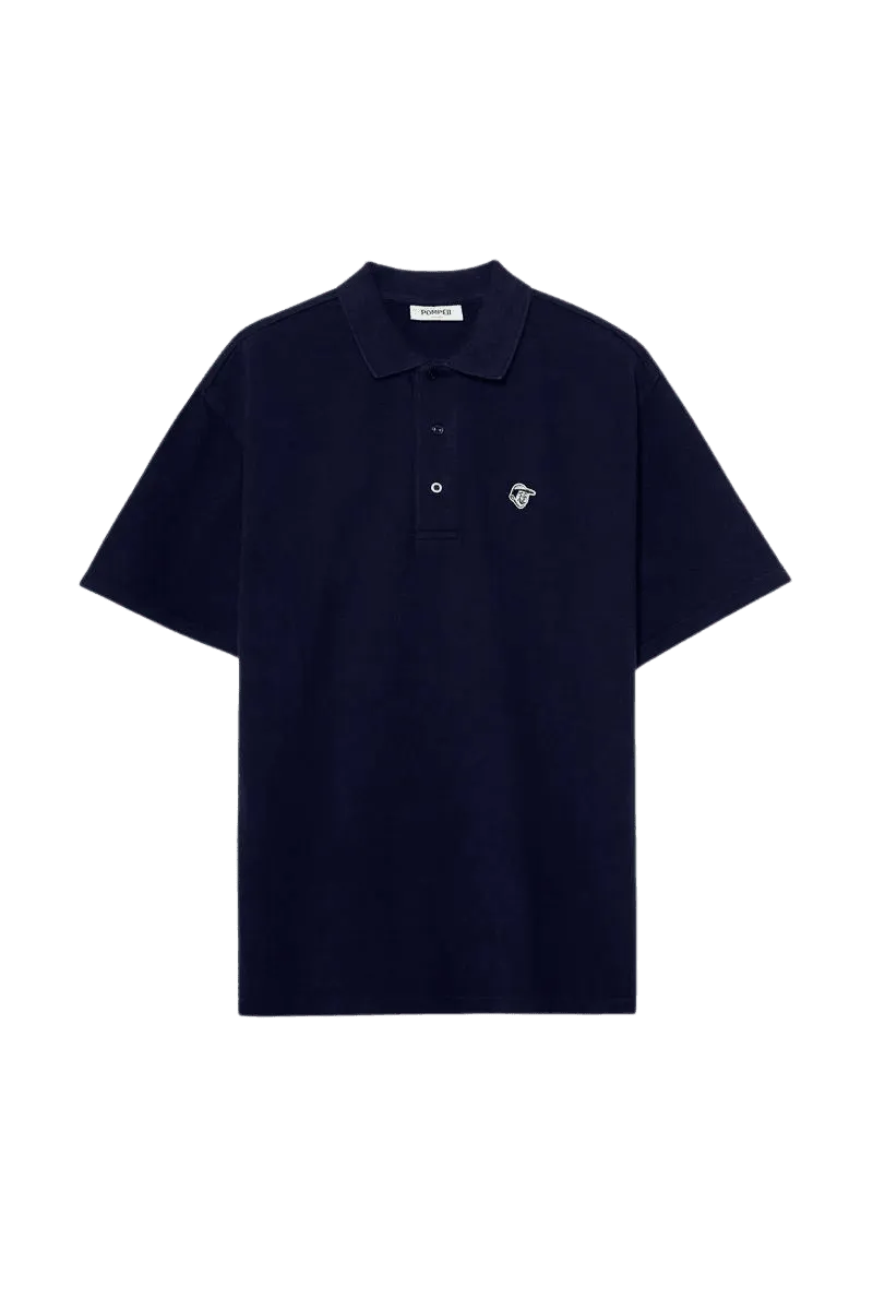 Polo Pompeii Navy Emilio - ECRU