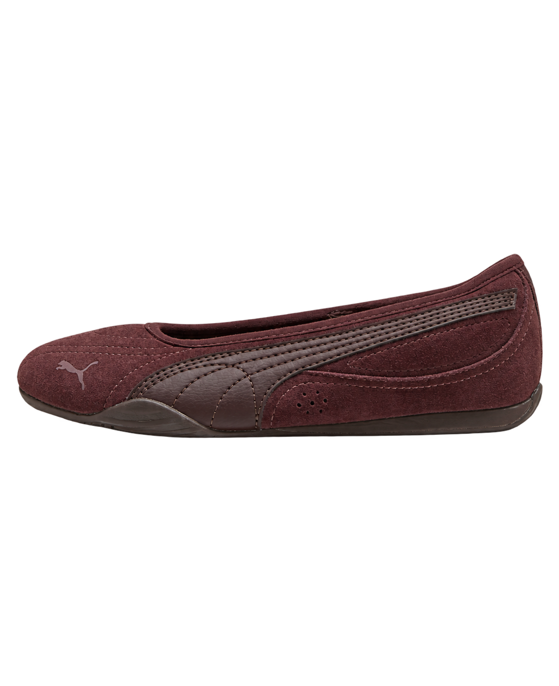 Bailarina PUMA Catch Soleil Chocolate Fondue, flat lateral transparente en formato 22x27