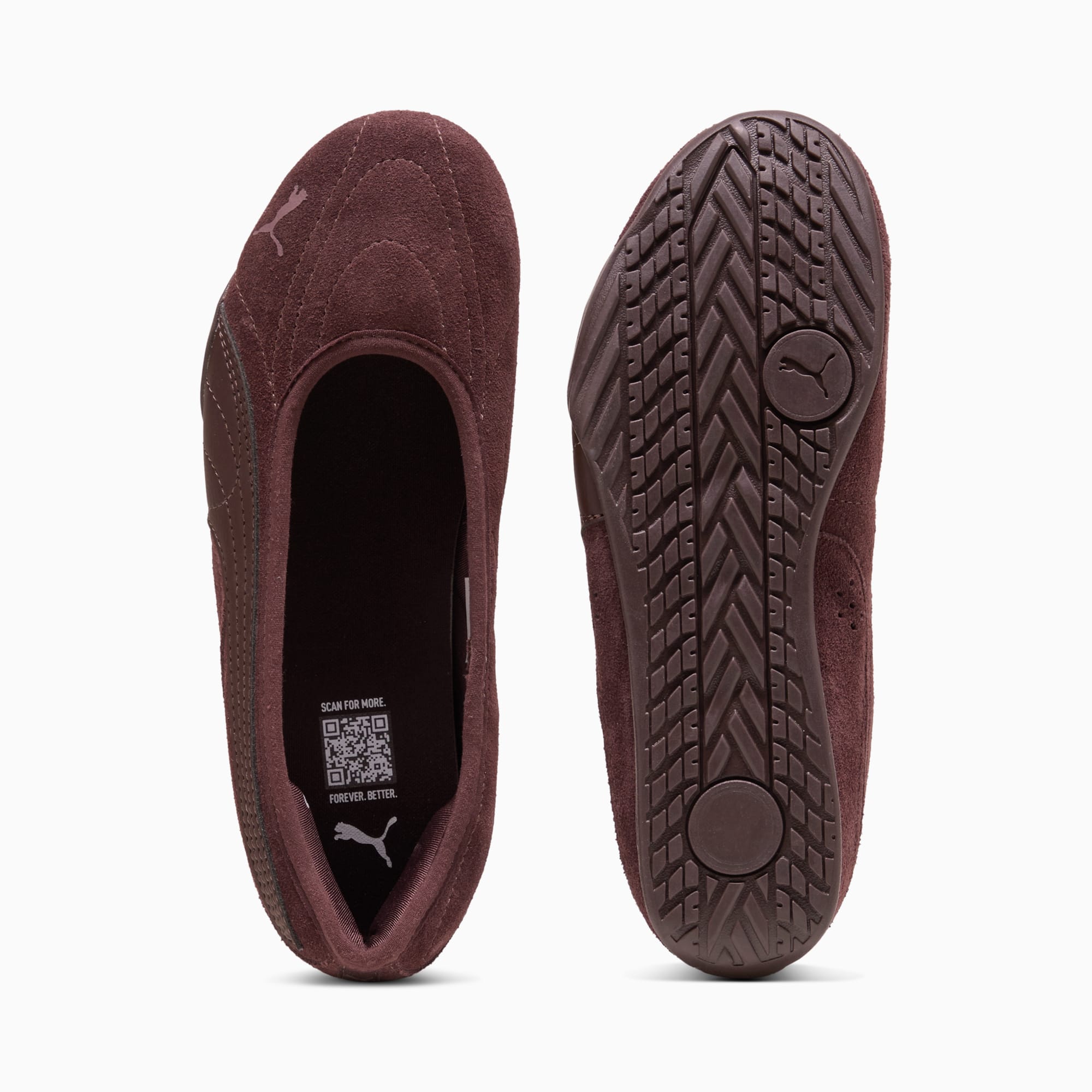 Bailarinas PUMA Catch Soleil Chocolate Fondue, vista superior y suela