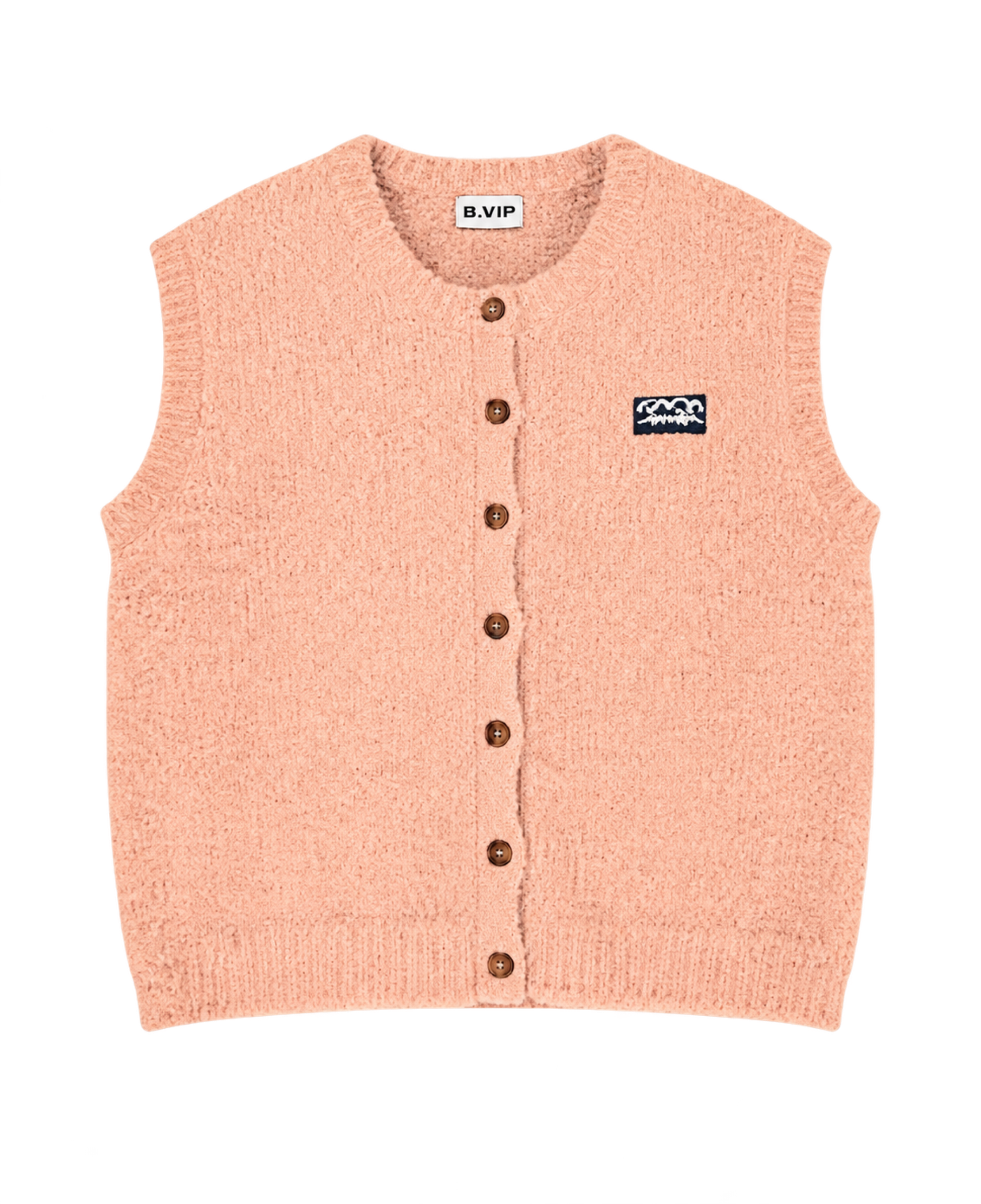 Chaleco On Vacation Quality Time Knitted Apricot flat transparente