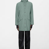 Chaqueta larga Rains Long Jacket Sage – imagen oficial 1