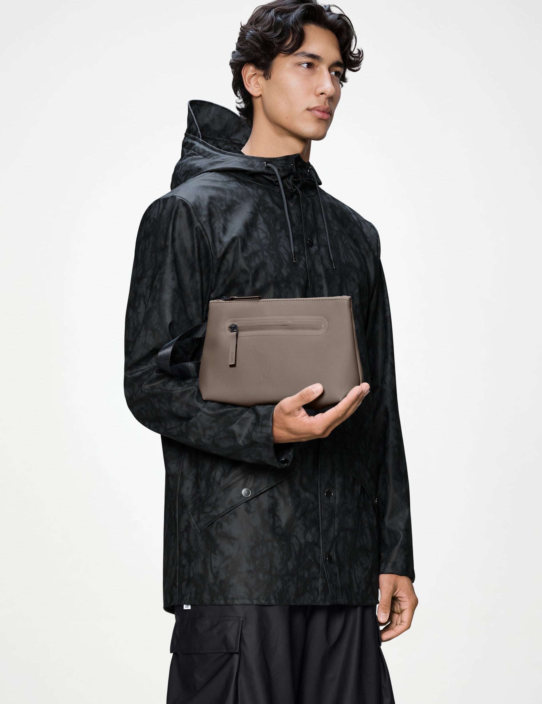 Neceser Rains 2 Zip Cosmetic Bag Large Cinder – imagen oficial 2
