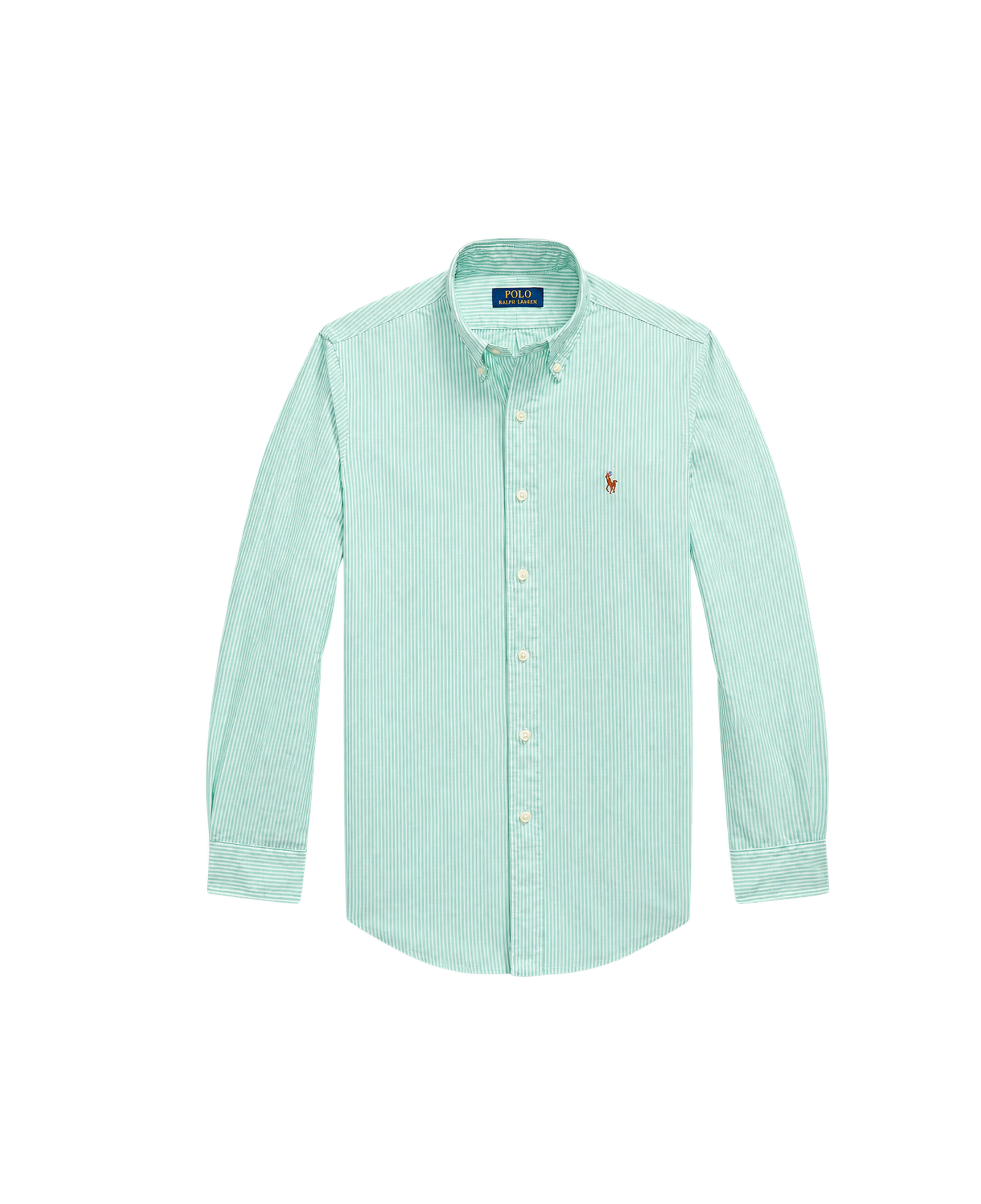 Camisa RALPH LAUREN Oxford Stripe Green / White flat transparente