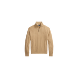 Jersey RALPH LAUREN Cable Knit Quarter Zip Brown flat transparente