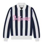 Polo On Vacation Retreat Striped Knit Dark Blue flat transparente