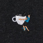 Camiseta REVOLUTION Application CAR Negro Jaspeado, detalle bordado