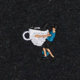 Camiseta REVOLUTION Application CAR Negro Jaspeado, detalle bordado