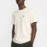 Camiseta REVOLUTION Application Juice Blanco Roto Jaspeado, modelo frontal