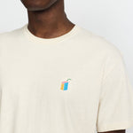 Camiseta REVOLUTION Application Juice Blanco Roto Jaspeado, modelo pecho
