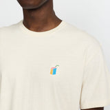 Camiseta REVOLUTION Application Juice Blanco Roto Jaspeado, modelo pecho