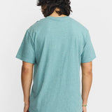 Camiseta REVOLUTION Application SKI Turquesa Jaspeado, modelo espalda
