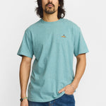 Camiseta REVOLUTION Application SKI Turquesa Jaspeado, modelo frontal